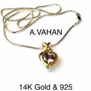 A. VAHAN  14K Gold & 925 Sterling Silver Necklace